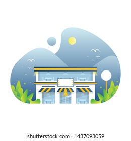 Restaurant Vector Illustration with liquid background for your work and business.