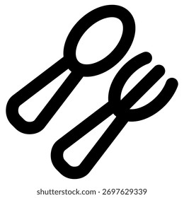 Icono de línea de Vector de restaurante en negrita