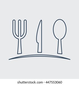 Restaurant Vector Line Icon. Eps.-10.