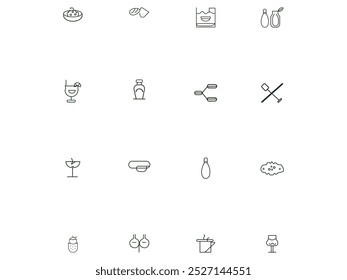 Restaurant vector line icons set. thin sings for Restaurant menu.