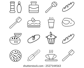 Restaurant vector line icons set. thin sings for Restaurant menu.