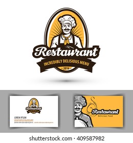 restaurant vector logo. cafe, diner or bistro icon