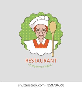 Restaurant. Vector logo restaurant, cafe home cooking.