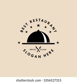 restaurant vector logo template in vintage  style