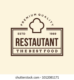 restaurant - vector logo/icon illustration bundle