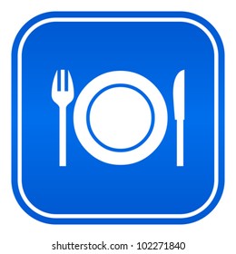 Signo vectorial del restaurante