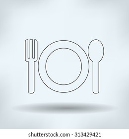 Restaurant vector sign