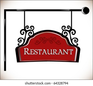 restaurant vector sign