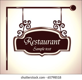 restaurant vector sign