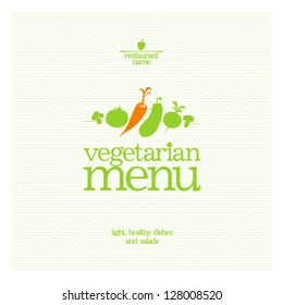 Restaurant Vegetarian Menu Card Design template.