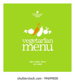 Restaurant Vegetarian Menu Card Design template.