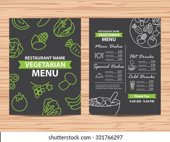 Restaurant  Vegetarian And Vegan Healthy Menu Design