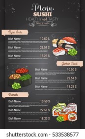 Restaurant Vertical Color Sushi Menu