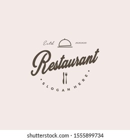 Restaurant vintage logo design vector illustration