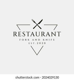 restaurant vintage logo minimalist icon illustration design