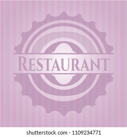  Restaurant vintage pink emblem