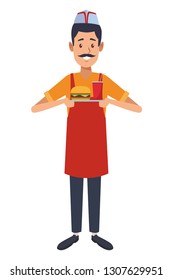 restaurant waiter cartoon
