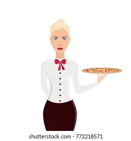Restaurant Waiter Vector. Classic Waiter Takes The Order.