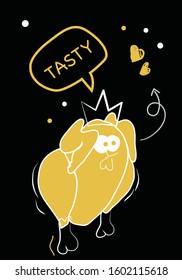 Restaurant wall sticker design, with black background, Best wall art design sticker vector illustration file high resolution for printing quality 