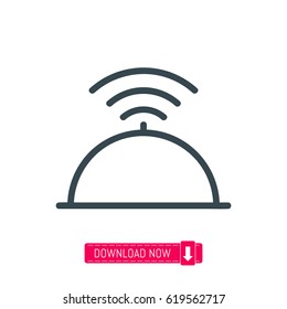 Restaurant wifi connection icon, vector