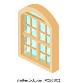 Restaurant window frame icon. Isometric illustration of restaurant window frame vector icon for web