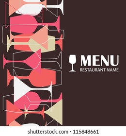 Restaurant or wine bar menu design. Seamless vector illustration