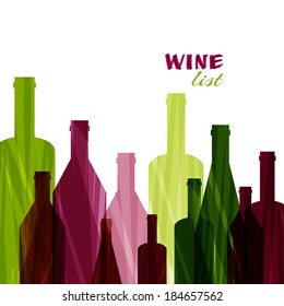Restaurant or wine bar menu design. Vector illustration