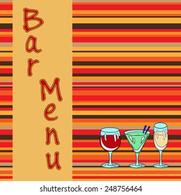 Restaurant or wine bar menu design. Seamless vector illustration