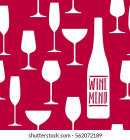 Restaurant or wine bar menu design. Vector background