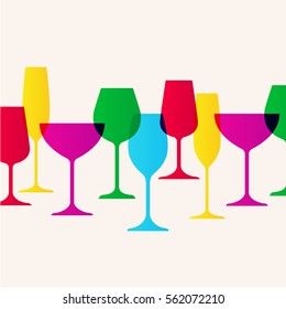 Restaurant or wine bar menu design. Vector background