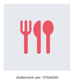 Restaurant_Food_app icon - Flat design, glyph style icon - Colored enclosed in a square