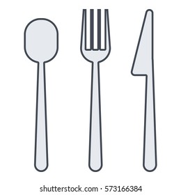 Restaurant_Food_app icon - Flat design, glyph style icon - Outline black
