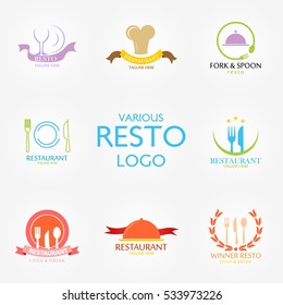 Restaurant/Resto Logo Design Template. Vector Illustration