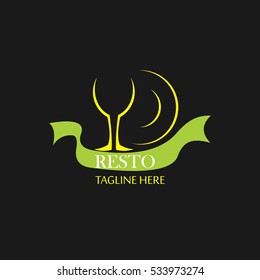 Restaurant/Resto Logo Design Template. Vector Illustration