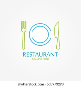 Restaurant/Resto Logo Design Template. Vector Illustration