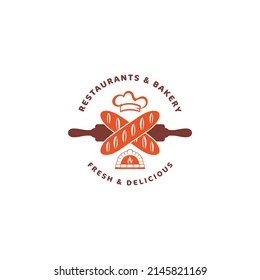Restaurants and bakery, Homemade Logo design template