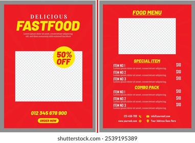 Restaurants Flyer Design Real Estate Flyer, Professional Minimal Corporate | Invoice and modern Corporate Business with Eye-Catching Flyers Template Design Graphic. Set to print with vector