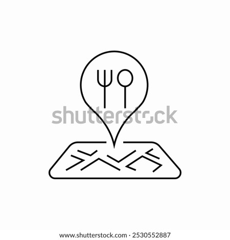 restaurants location icon sign vector