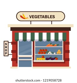 Restaurants and shops facade, storefront vector detailed flat