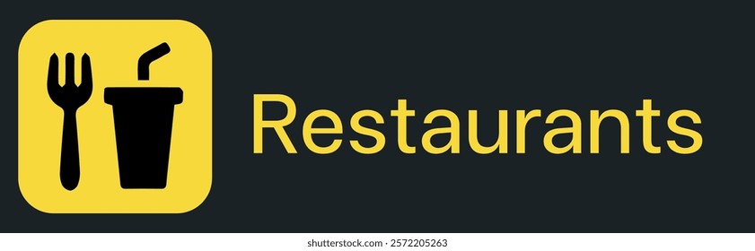 Restaurants sign design for templates.