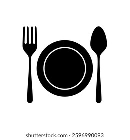 Restaurants symbol, Cutlery icon. flat vector illustration design.