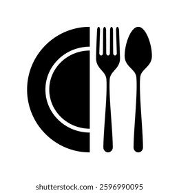 Restaurants symbol, Cutlery icon. flat vector illustration design.