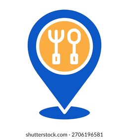 Ícone Restaurtia Ilustração de Vetor de Design de Cor Sólida