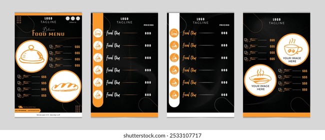 restaurent food menu template design