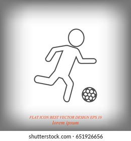 Rester version. Soccer, football players silhouettes icons, vector best flat icon, EPS