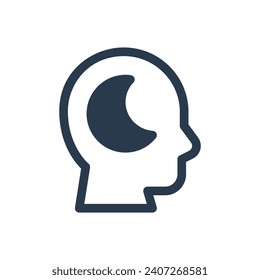 Restful Deep Sleep Vector Icon Illustration for Rejuvenation
