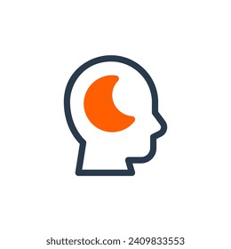 Ilustración del icono del vector de sueño profundo para rejuvenecimiento