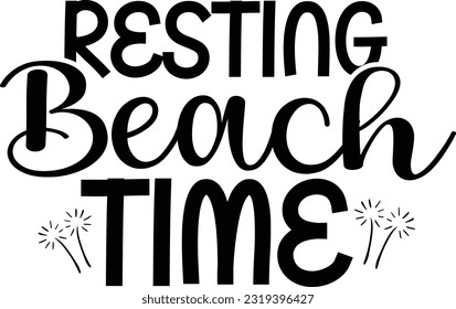 Restimg beach time svg design svg