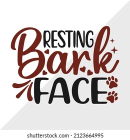 Resting Bark Face printable vector illustration