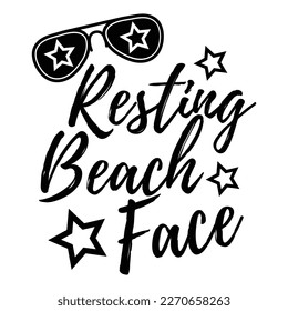 Resting Beach Face shirt design vector